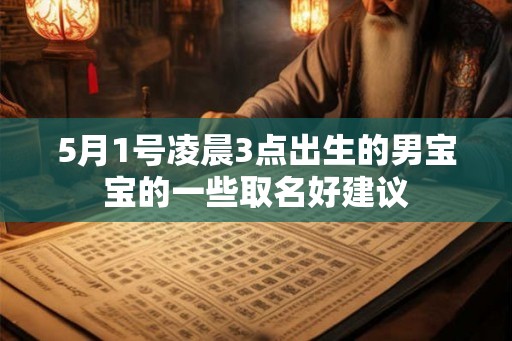 5月1号凌晨3点出生的男宝宝的一些取名好建议
