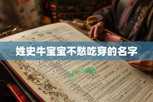 姓史牛宝宝不愁吃穿的名字