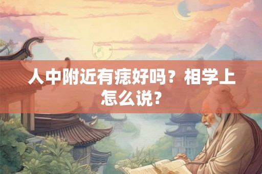 人中附近有痣好吗?相学上怎么说? 人中附近有痣好吗?相学上怎么说?