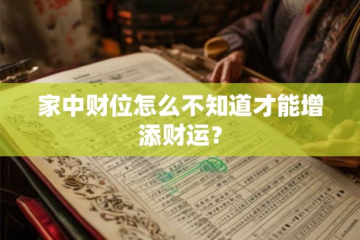 家中财位怎么不知道才能增添财运? 家中财位怎么不知道才能增添财运?