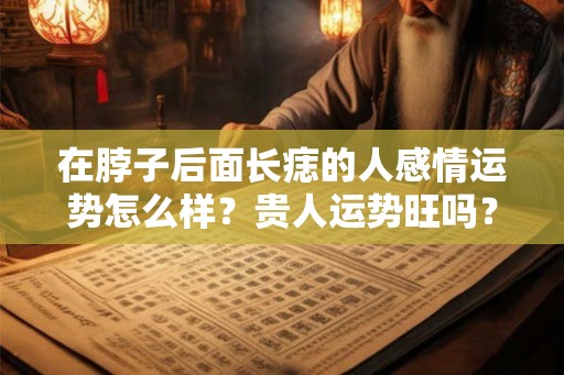在脖子后面长痣的人感情运势怎么样？贵人运势旺吗？