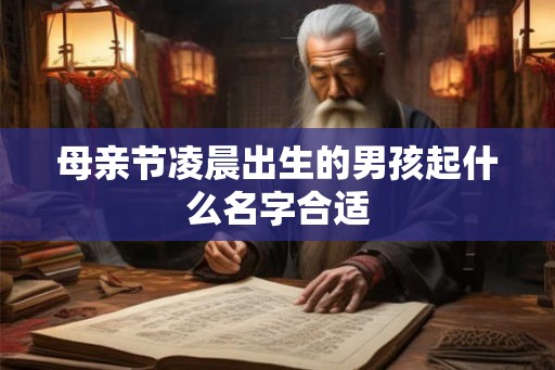 母亲节凌晨出生的男孩起什么名字合适