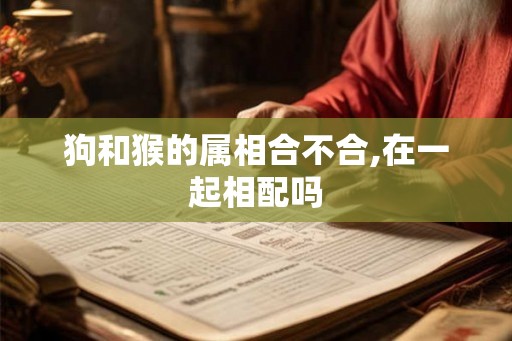 狗和猴的属相合不合,在一起相配吗