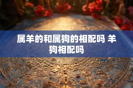 属羊的和属狗的相配吗 羊狗相配吗 属羊的和属狗的相配吗 羊狗相配吗