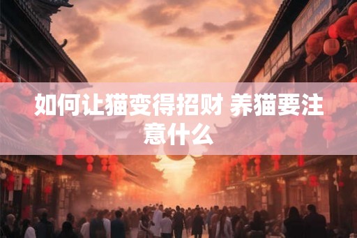 如何让猫变得招财 养猫要注意什么