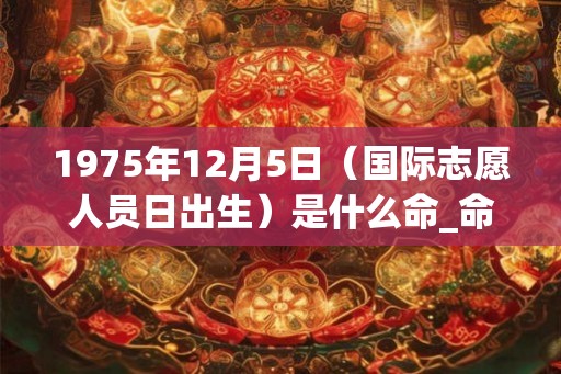 1975年12月5日（国际志愿人员日出生）是什么命_命运如何