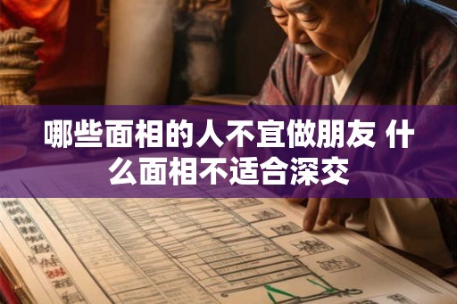 哪些面相的人不宜做朋友 什么面相不适合深交