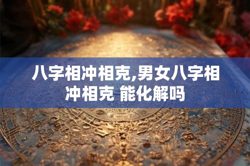 八字相冲相克,男女八字相冲相克 能化解吗