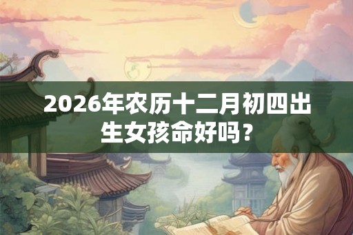 2026年农历十二月初四出生女孩命好吗？