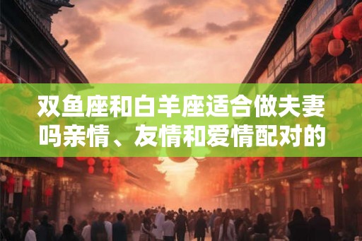 双鱼座和白羊座适合做夫妻吗亲情、友情和爱情配对的探讨
