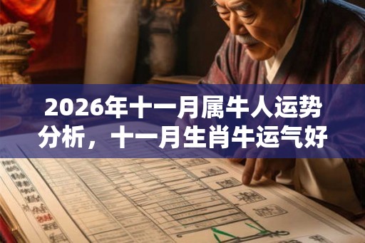 2026年十一月属牛人运势分析，十一月生肖牛运气好吗