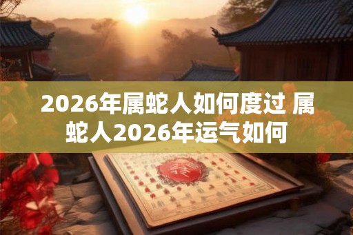2026年属蛇人如何度过 属蛇人2026年运气如何