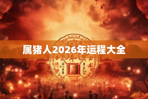 属猪人2026年运程大全