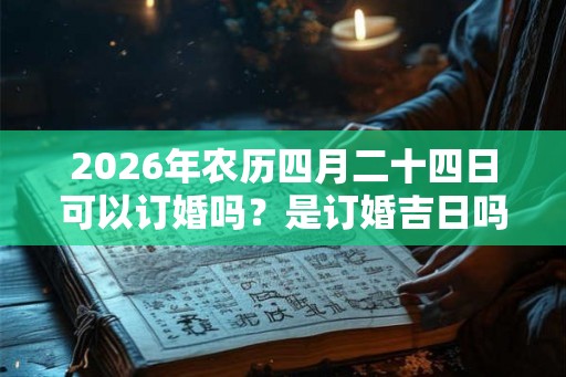 2026年农历四月二十四日可以订婚吗？是订婚吉日吗？