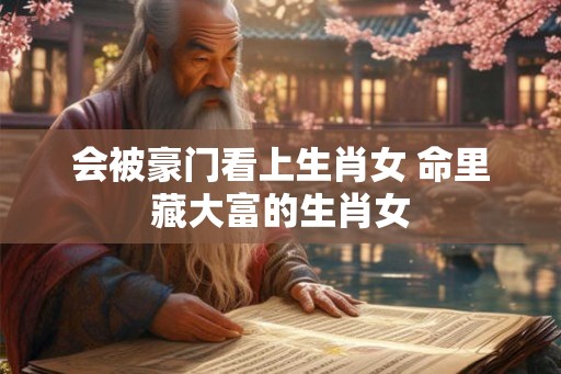 会被豪门看上生肖女 命里藏大富的生肖女