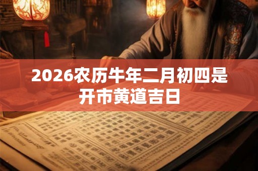 2026农历牛年二月初四是开市黄道吉日