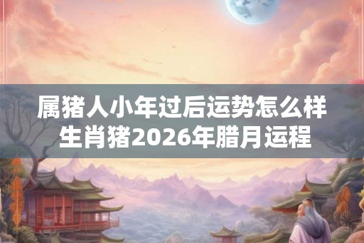 属猪人小年过后运势怎么样 生肖猪2026年腊月运程