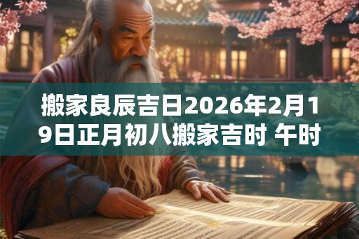 搬家良辰吉日2026年2月19日正月初八搬家吉时 午时未时入宅吉星高照 搬家良辰吉日2026年2月19日正月初八搬家吉时 午时未时入宅吉星高照