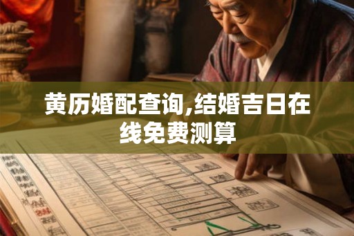 黄历婚配查询,结婚吉日在线免费测算