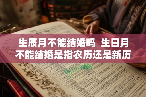 生辰月不能结婚吗  生日月不能结婚是指农历还是新历
