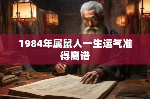 1984年属鼠人一生运气准得离谱