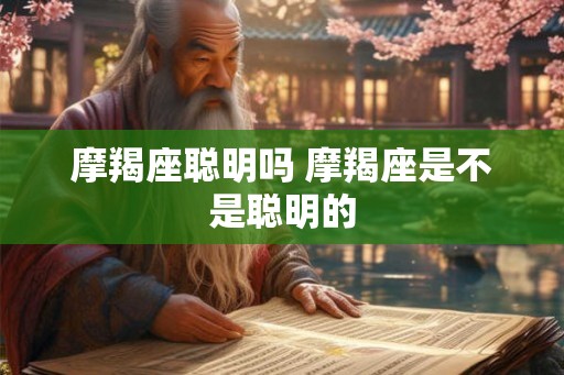 摩羯座聪明吗 摩羯座是不是聪明的