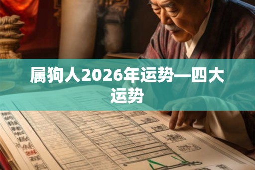属狗人2026年运势—四大运势