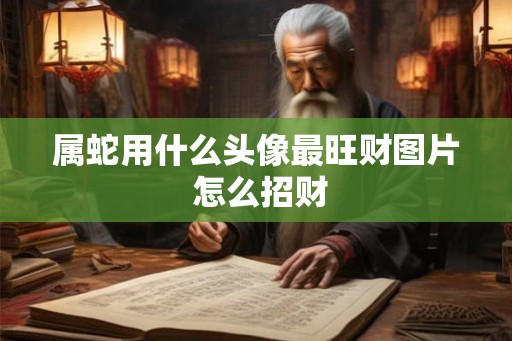 属蛇用什么头像最旺财图片 怎么招财