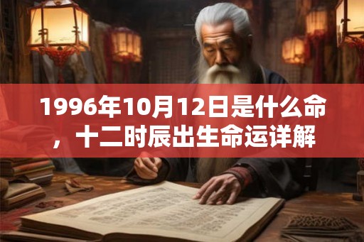 1996年10月12日是什么命，十二时辰出生命运详解