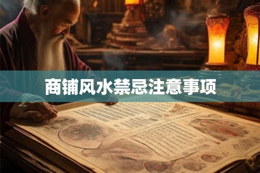 商铺风水禁忌注意事项