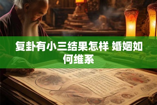 复卦有小三结果怎样 婚姻如何维系