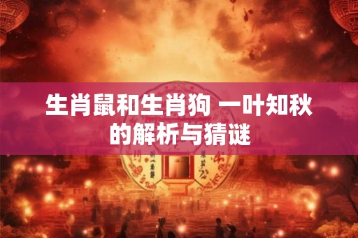 生肖鼠和生肖狗 一叶知秋的解析与猜谜 生肖鼠和生肖狗 一叶知秋的解析与猜谜