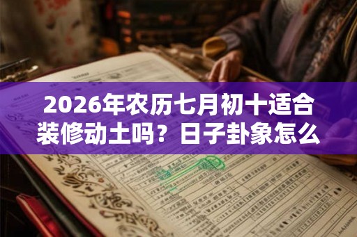2026年农历七月初十适合装修动土吗？日子卦象怎么样？