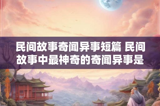 民间故事奇闻异事短篇 民间故事中最神奇的奇闻异事是什么