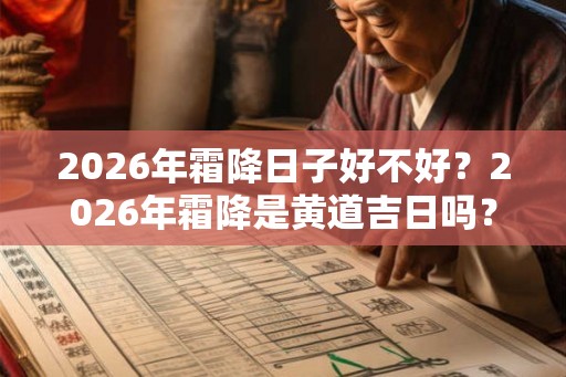 2026年霜降日子好不好？2026年霜降是黄道吉日吗？