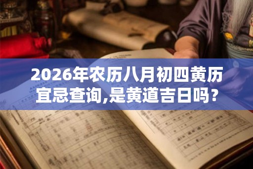 2026年农历八月初四黄历宜忌查询,是黄道吉日吗？