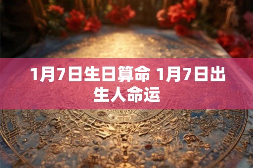 1月7日生日算命 1月7日出生人命运