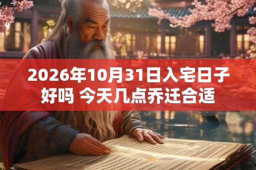 2026年10月31日入宅日子好吗 今天几点乔迁合适