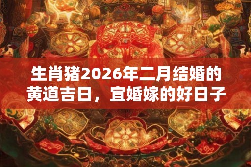 生肖猪2026年二月结婚的黄道吉日，宜婚嫁的好日子