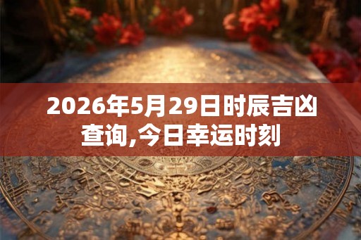 2026年5月29日时辰吉凶查询,今日幸运时刻