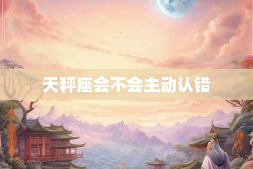 天秤座会不会主动认错