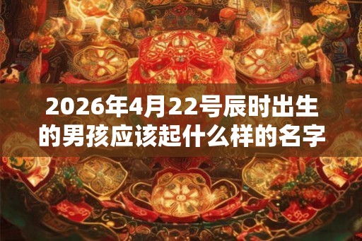 2026年4月22号辰时出生的男孩应该起什么样的名字