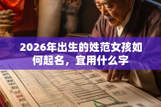 2026年出生的姓范女孩如何起名，宜用什么字