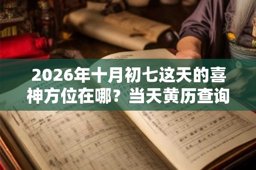 2026年十月初七这天的喜神方位在哪？当天黄历查询