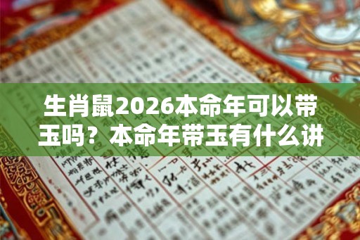 生肖鼠2026本命年可以带玉吗？本命年带玉有什么讲究？