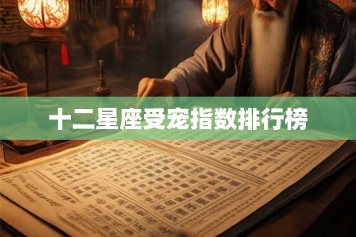 十二星座受宠指数排行榜