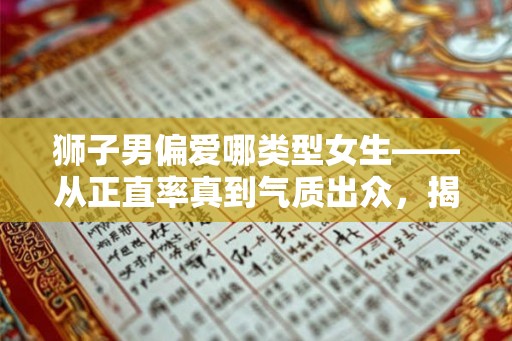狮子男偏爱哪类型女生——从正直率真到气质出众，揭秘狮子座男生的口味