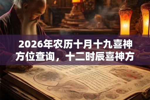 2026年农历十月十九喜神方位查询，十二时辰喜神方位表