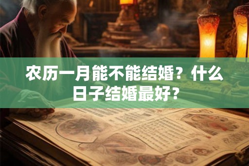 农历一月能不能结婚?什么日子结婚最好? 农历一月能不能结婚?什么日子结婚最好?