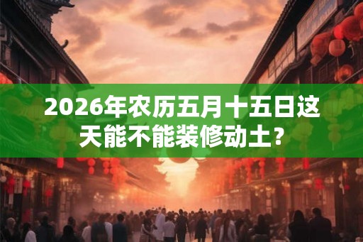 2026年农历五月十五日这天能不能装修动土？
